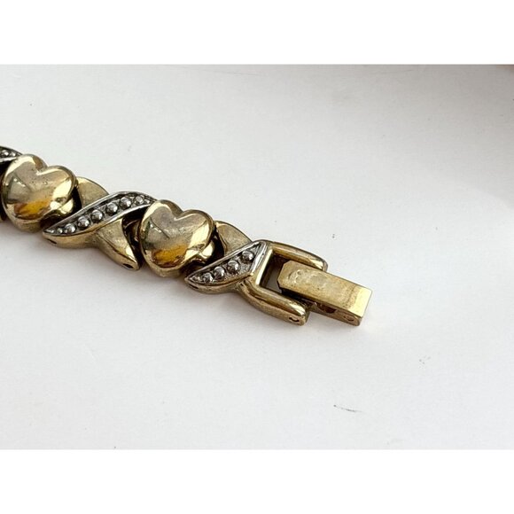 Tres XOXO Genuine Diamond Dual Toned Ladies Vintage Wristwatch - 18mm - WORKS! - Picture 10 of 14